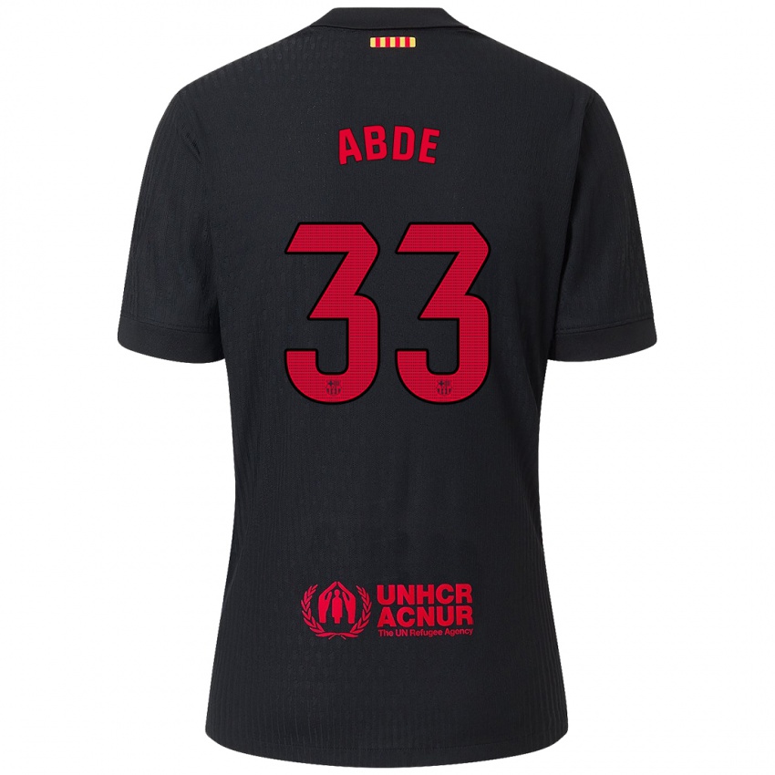 Niño Camiseta Ez Abde #33 Negro Rojo 2ª Equipación 2024/25 La Camisa México