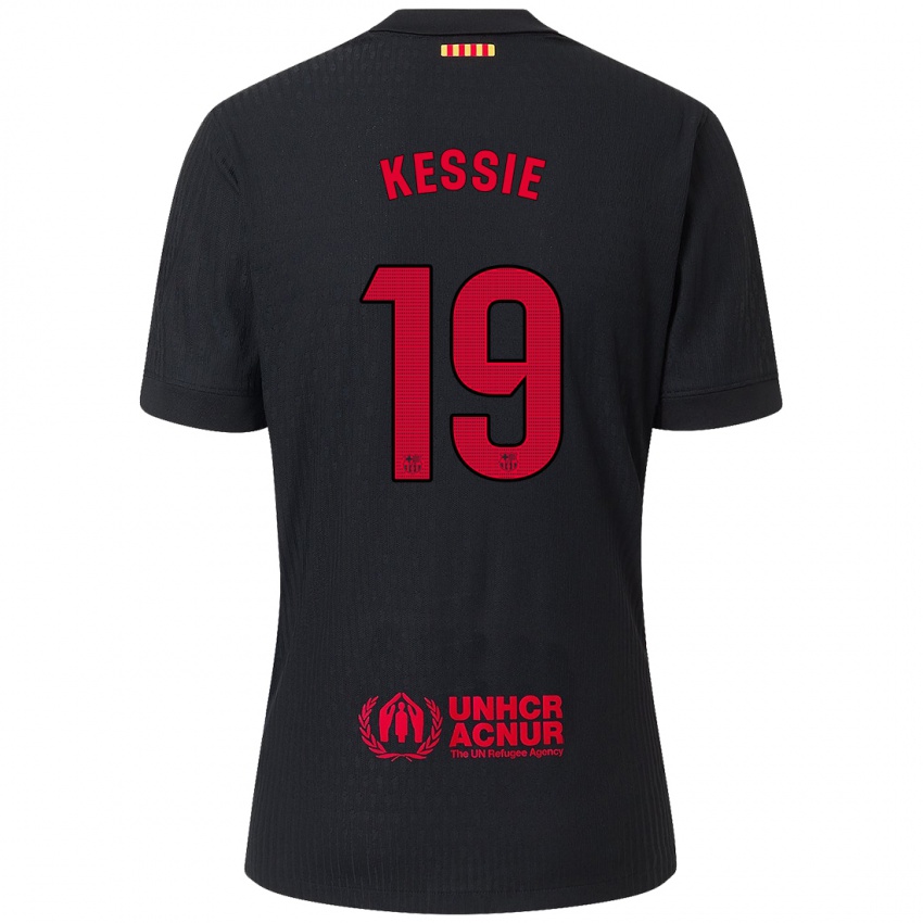 Niño Camiseta Franck Kessie #19 Negro Rojo 2ª Equipación 2024/25 La Camisa México