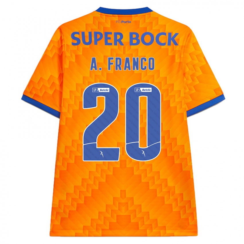 Niño Camiseta André Franco #20 Naranja 2ª Equipación 2024/25 La Camisa México