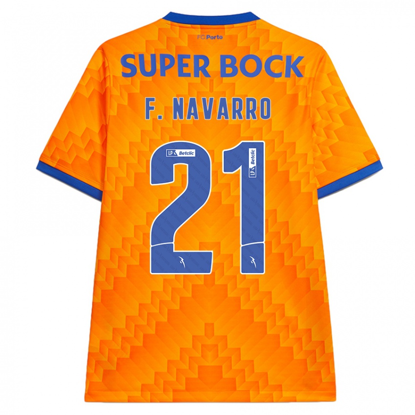 Niño Camiseta Fran Navarro #21 Naranja 2ª Equipación 2024/25 La Camisa México