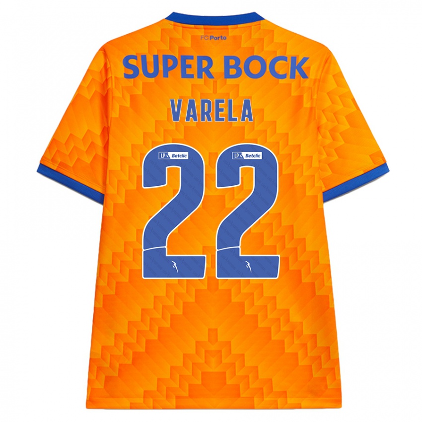 Niño Camiseta Alan Varela #22 Naranja 2ª Equipación 2024/25 La Camisa México