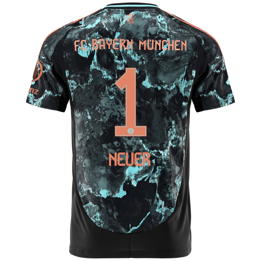 Niño Camiseta Manuel Neuer #1 Negro 2ª Equipación 2024/25 La Camisa México