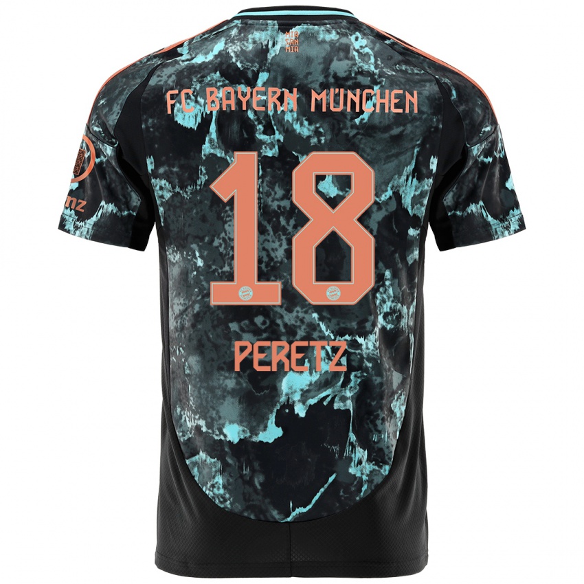 Niño Camiseta Daniel Peretz #18 Negro 2ª Equipación 2024/25 La Camisa México