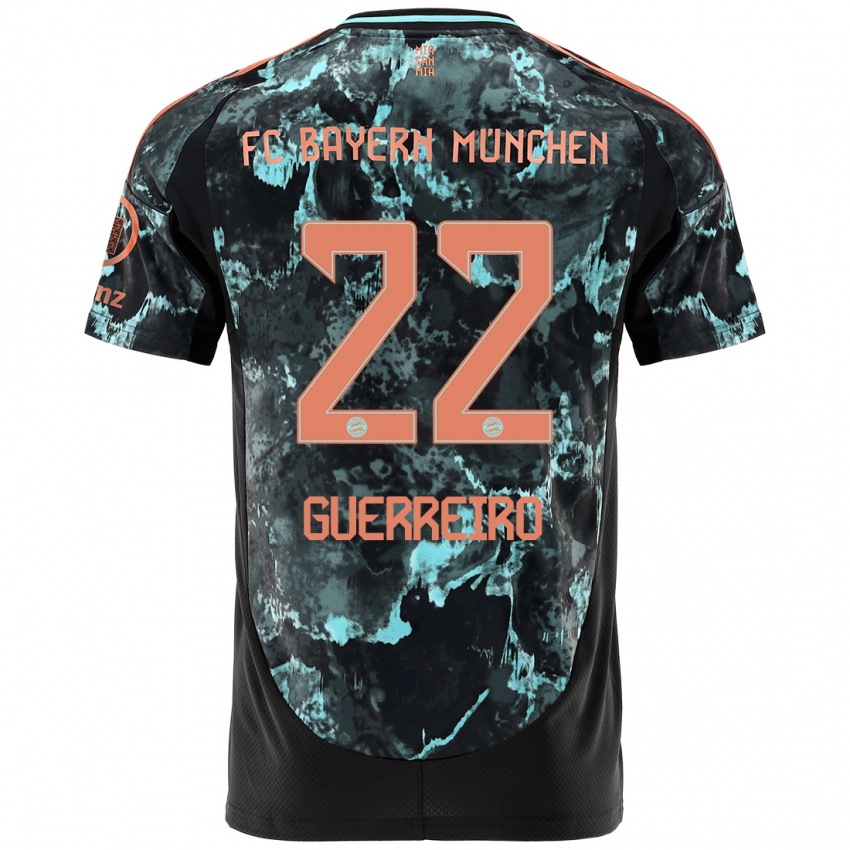 Niño Camiseta Raphael Guerreiro #22 Negro 2ª Equipación 2024/25 La Camisa México