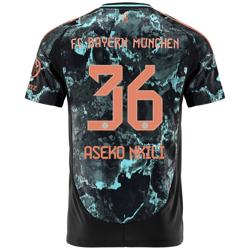 Niño Camiseta Noel Aseko Nkili #36 Negro 2ª Equipación 2024/25 La Camisa México