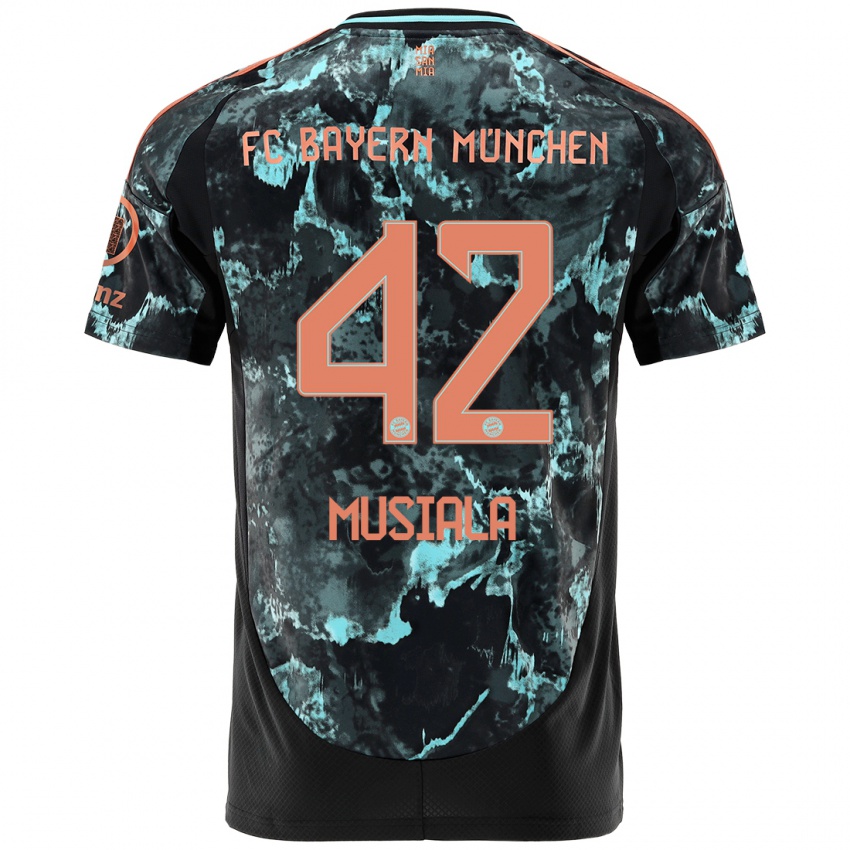 Niño Camiseta Jamal Musiala #42 Negro 2ª Equipación 2024/25 La Camisa México