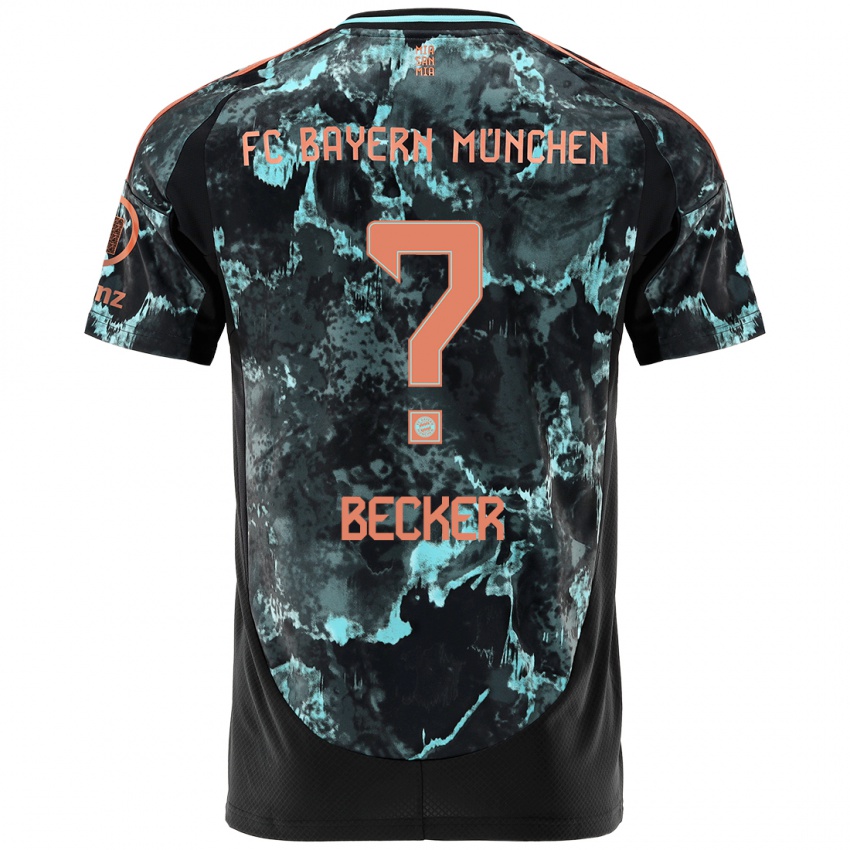 Niño Camiseta Lennard Becker #0 Negro 2ª Equipación 2024/25 La Camisa México