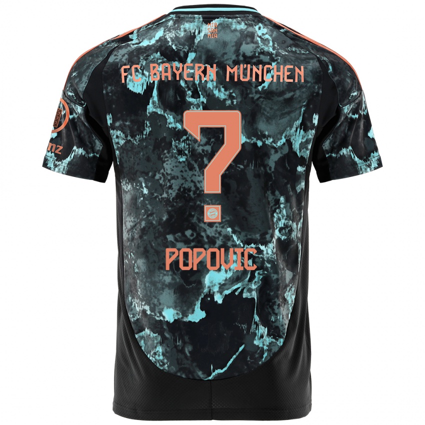 Niño Camiseta Marko Popovic #0 Negro 2ª Equipación 2024/25 La Camisa México