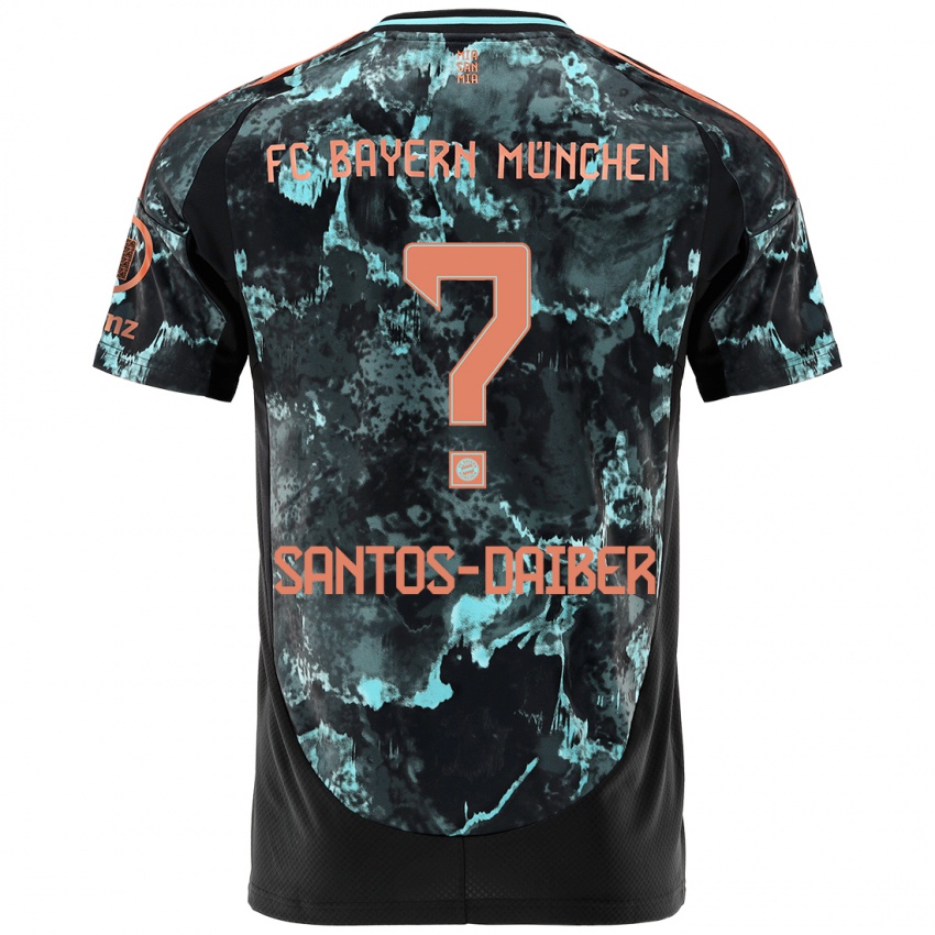 Niño Camiseta David Santos-Daiber #0 Negro 2ª Equipación 2024/25 La Camisa México