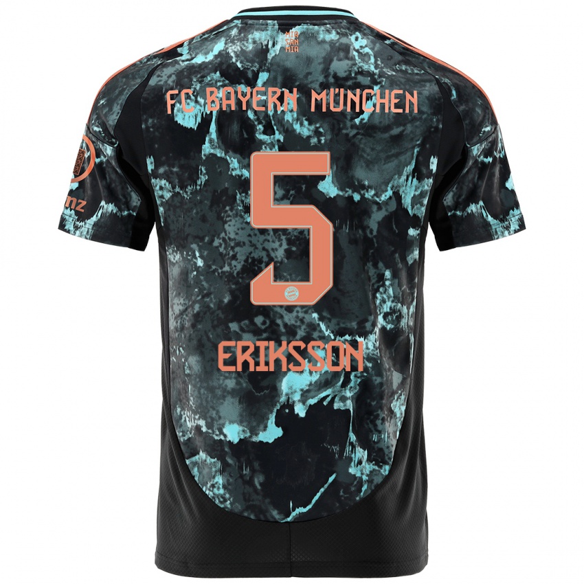 Niño Camiseta Magdalena Eriksson #5 Negro 2ª Equipación 2024/25 La Camisa México