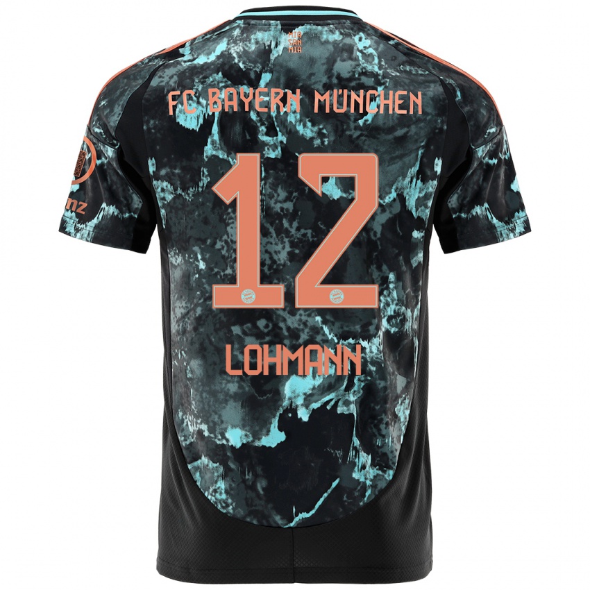 Niño Camiseta Sydney Lohmann #12 Negro 2ª Equipación 2024/25 La Camisa México