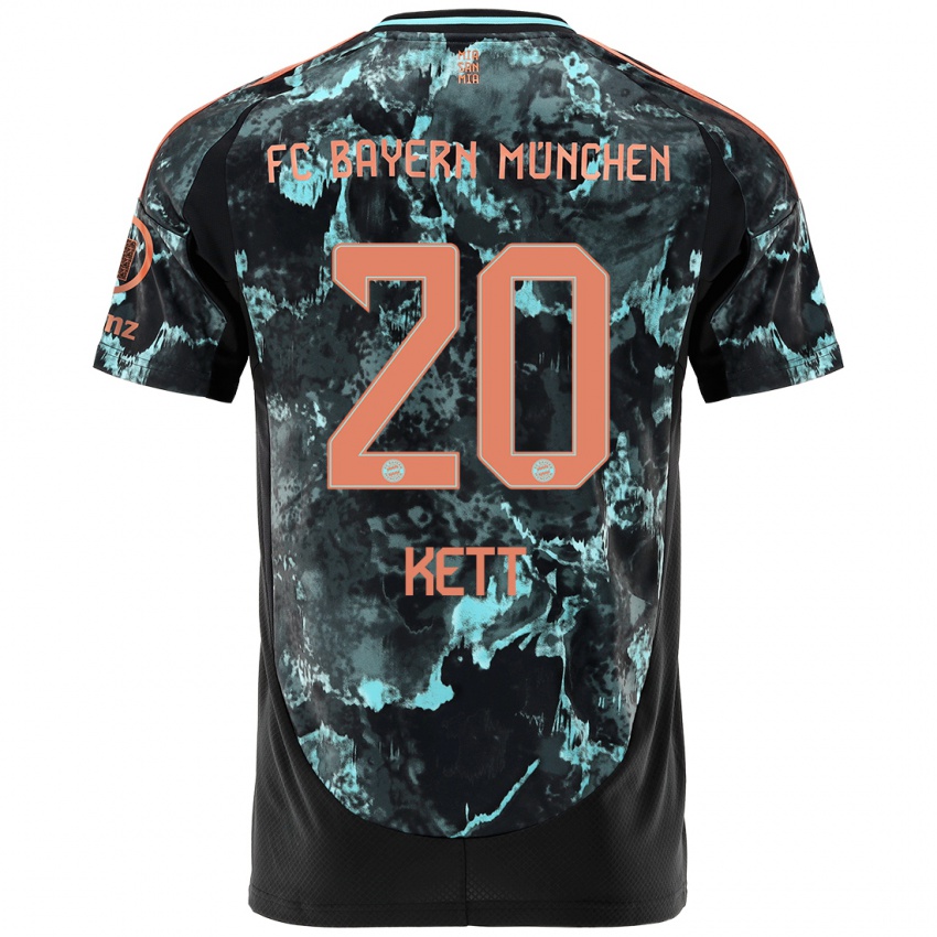 Niño Camiseta Franziska Kett #20 Negro 2ª Equipación 2024/25 La Camisa México