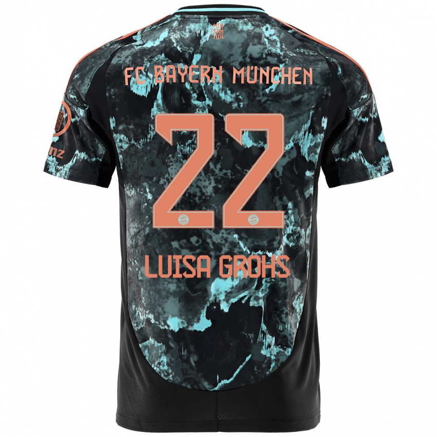 Niño Camiseta Maria Luisa Grohs #22 Negro 2ª Equipación 2024/25 La Camisa México