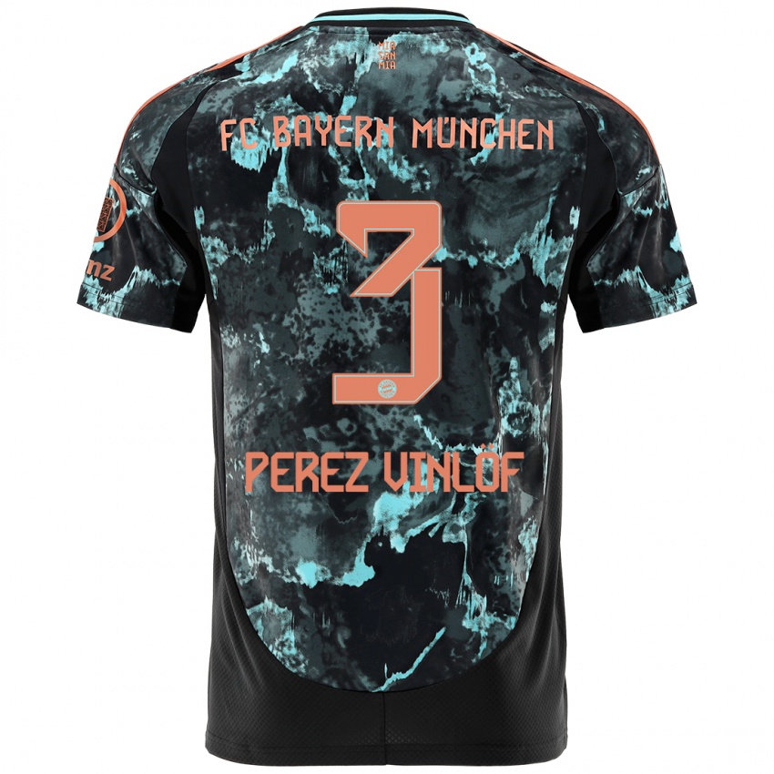 Niño Camiseta Matteo Perez Vinlöf #3 Negro 2ª Equipación 2024/25 La Camisa México