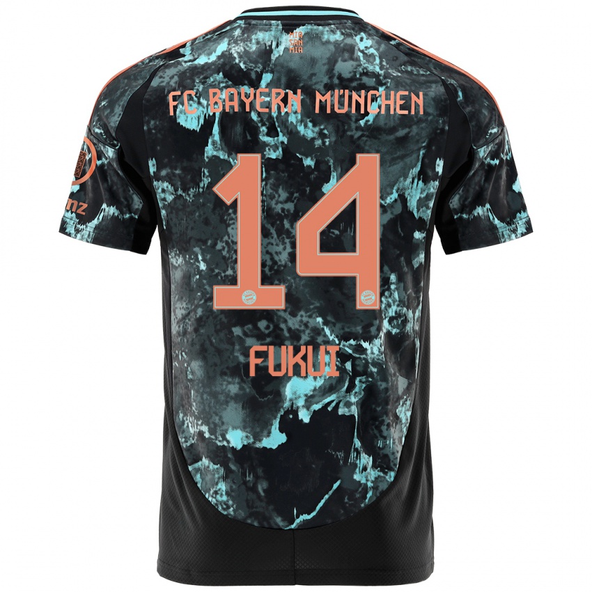 Niño Camiseta Taichi Fukui #14 Negro 2ª Equipación 2024/25 La Camisa México