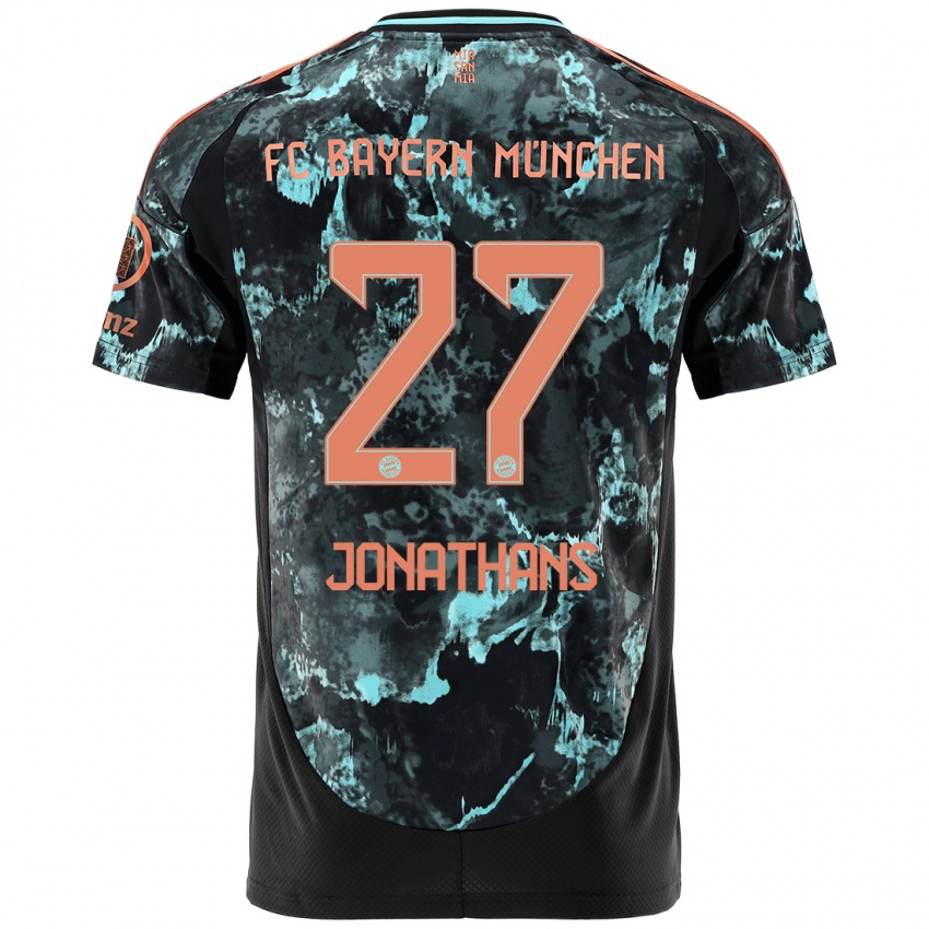 Niño Camiseta David Jonathans #27 Negro 2ª Equipación 2024/25 La Camisa México