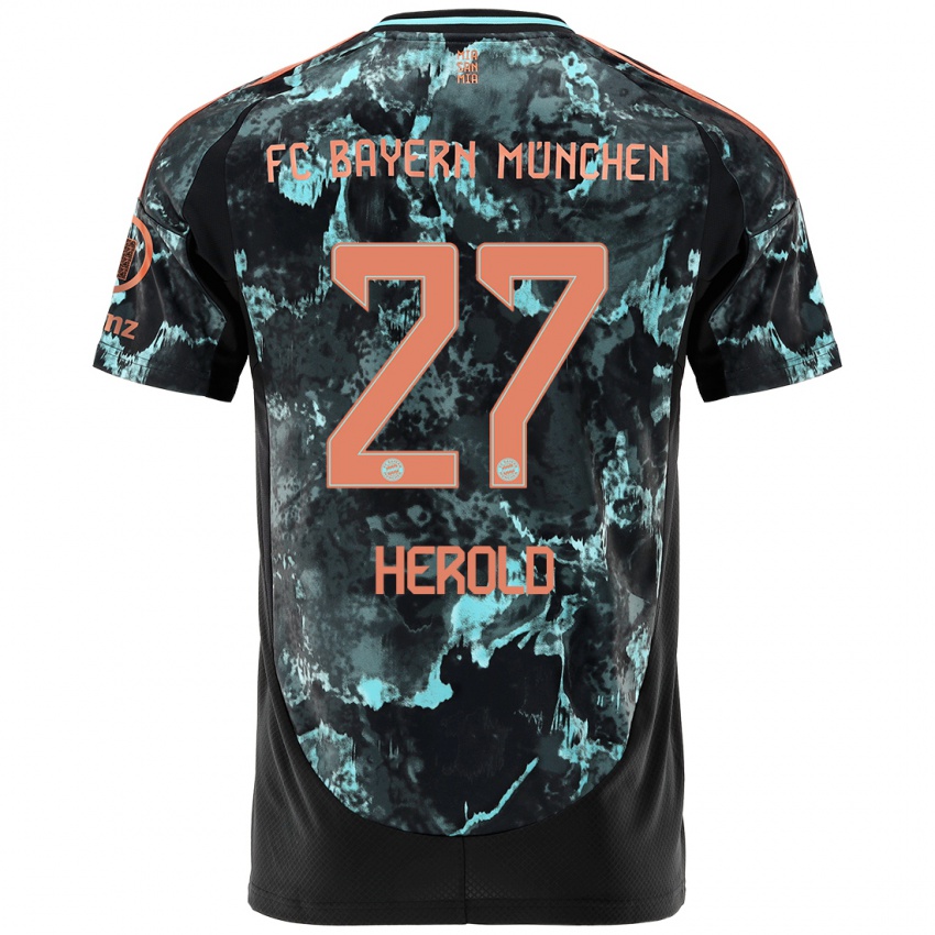 Niño Camiseta David Herold #27 Negro 2ª Equipación 2024/25 La Camisa México