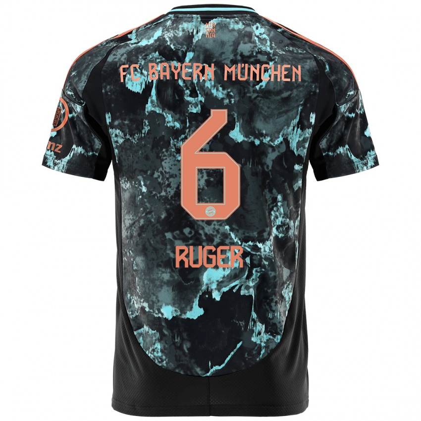 Niño Camiseta Kurt Ruger #6 Negro 2ª Equipación 2024/25 La Camisa México