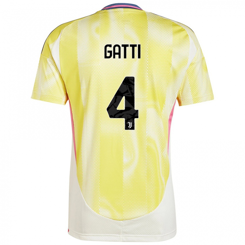 Niño Camiseta Federico Gatti #4 Amarillo Solar 2ª Equipación 2024/25 La Camisa México