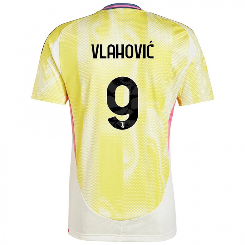 Niño Camiseta Dusan Vlahovic #9 Amarillo Solar 2ª Equipación 2024/25 La Camisa México