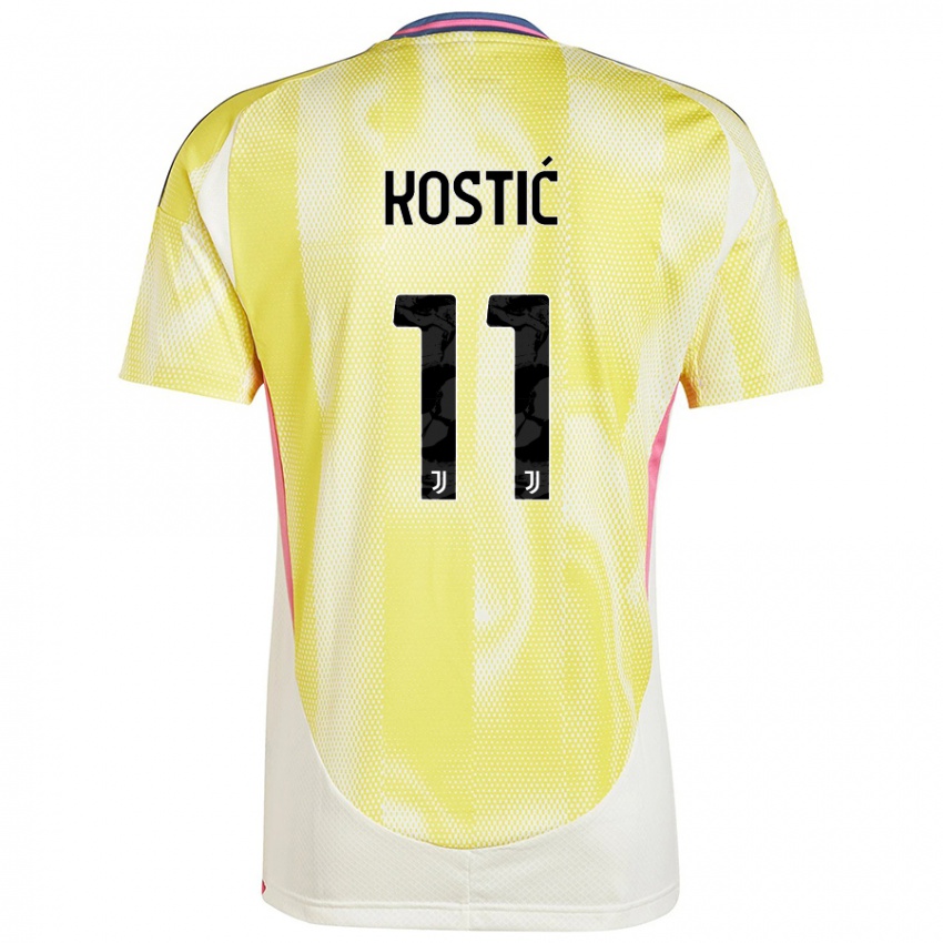 Niño Camiseta Filip Kostic #11 Amarillo Solar 2ª Equipación 2024/25 La Camisa México