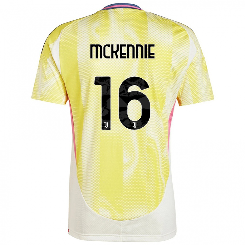 Niño Camiseta Weston Mckennie #16 Amarillo Solar 2ª Equipación 2024/25 La Camisa México