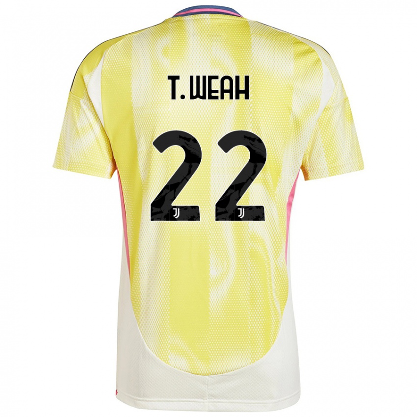 Niño Camiseta Timothy Weah #22 Amarillo Solar 2ª Equipación 2024/25 La Camisa México