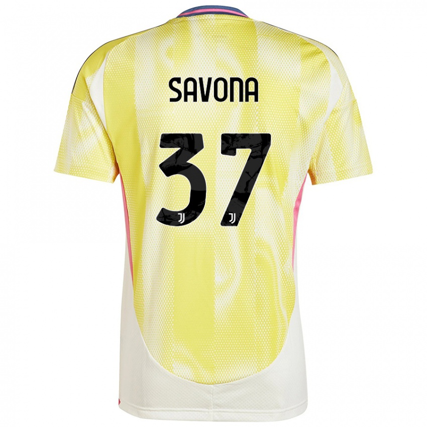 Niño Camiseta Nicolo Savona #37 Amarillo Solar 2ª Equipación 2024/25 La Camisa México