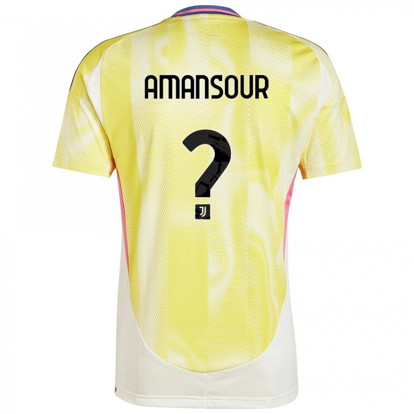 Niño Camiseta Adam Amansour #0 Amarillo Solar 2ª Equipación 2024/25 La Camisa México