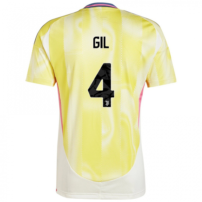 Niño Camiseta Javier Gil #4 Amarillo Solar 2ª Equipación 2024/25 La Camisa México