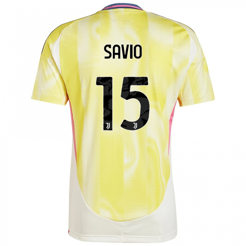 Niño Camiseta Federico Savio #15 Amarillo Solar 2ª Equipación 2024/25 La Camisa México