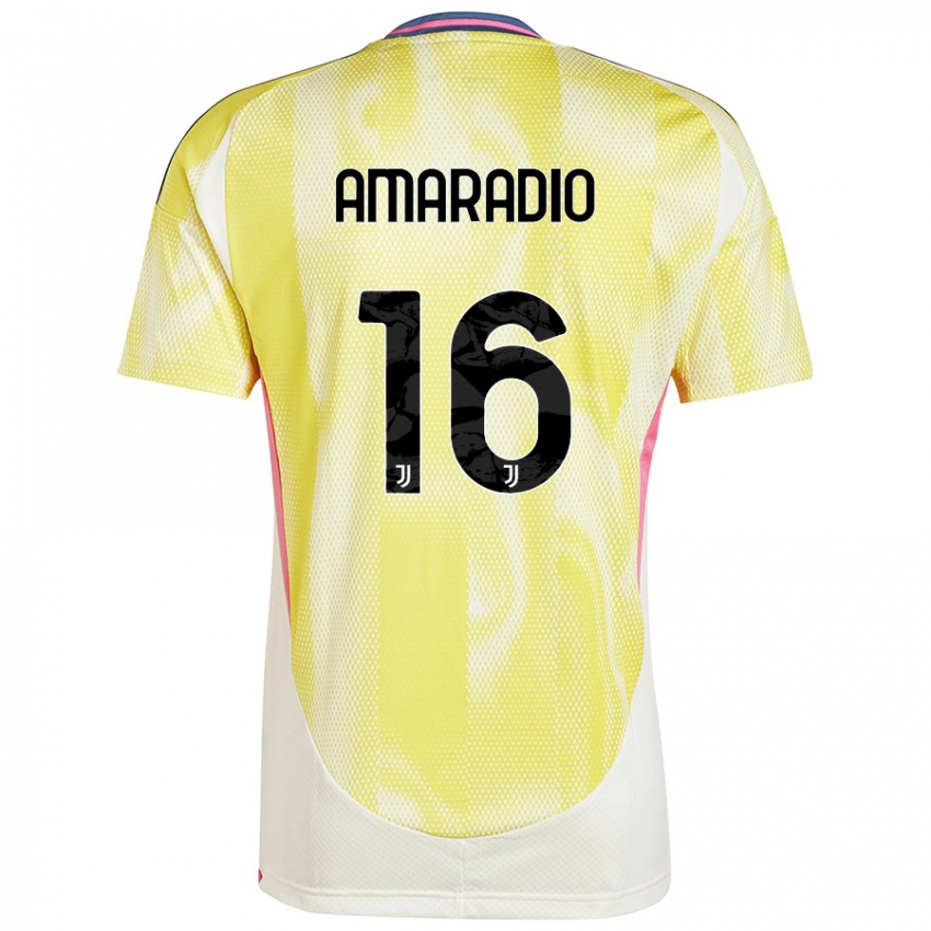 Niño Camiseta Luca Amaradio #16 Amarillo Solar 2ª Equipación 2024/25 La Camisa México