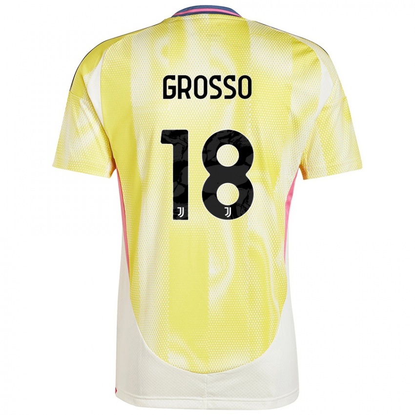 Niño Camiseta Filippo Grosso #18 Amarillo Solar 2ª Equipación 2024/25 La Camisa México