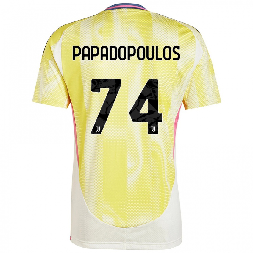 Niño Camiseta Christos Papadopoulos #74 Amarillo Solar 2ª Equipación 2024/25 La Camisa México