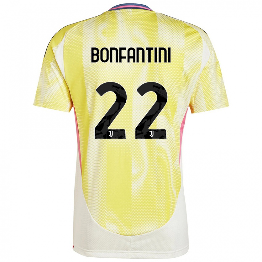 Niño Camiseta Agnese Bonfantini #22 Amarillo Solar 2ª Equipación 2024/25 La Camisa México