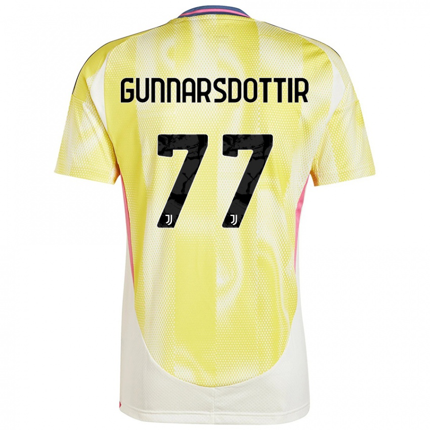 Niño Camiseta Sara Bjork Gunnarsdottir #77 Amarillo Solar 2ª Equipación 2024/25 La Camisa México