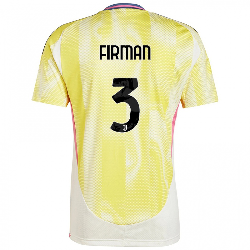 Niño Camiseta Andriy Firman #3 Amarillo Solar 2ª Equipación 2024/25 La Camisa México