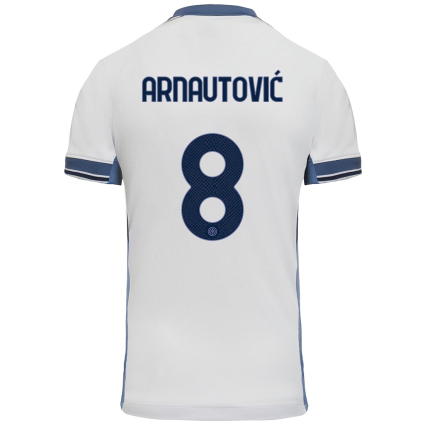 Niño Camiseta Marko Arnautovic #8 Blanco Gris 2ª Equipación 2024/25 La Camisa México