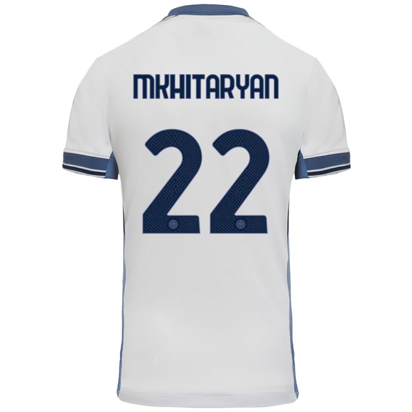 Niño Camiseta Henrikh Mkhitaryan #22 Blanco Gris 2ª Equipación 2024/25 La Camisa México