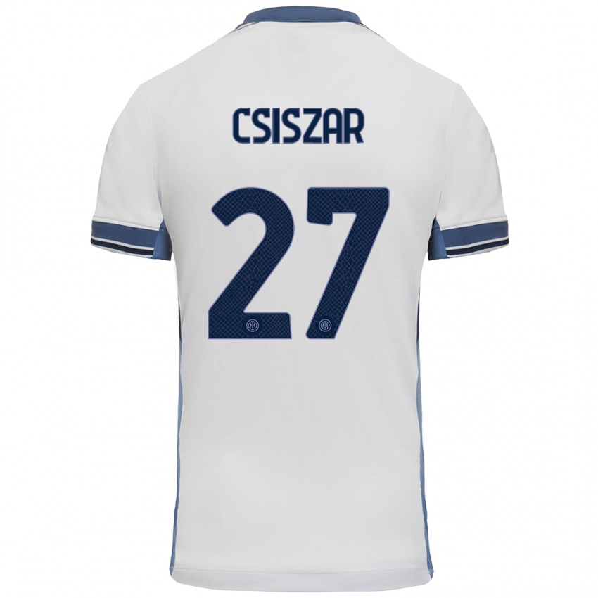 Niño Camiseta Henrietta Csiszar #27 Blanco Gris 2ª Equipación 2024/25 La Camisa México