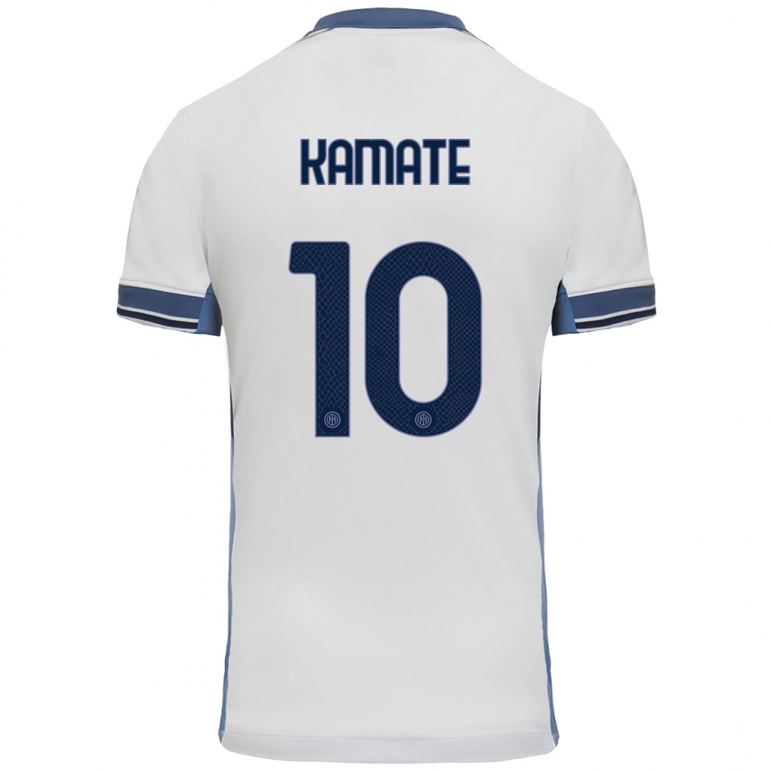 Niño Camiseta Issiaka Kamate #10 Blanco Gris 2ª Equipación 2024/25 La Camisa México