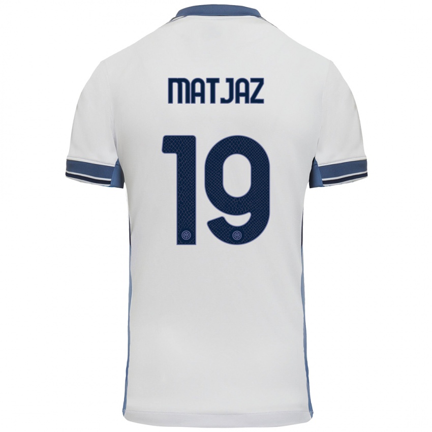 Niño Camiseta Samo Matjaz #19 Blanco Gris 2ª Equipación 2024/25 La Camisa México