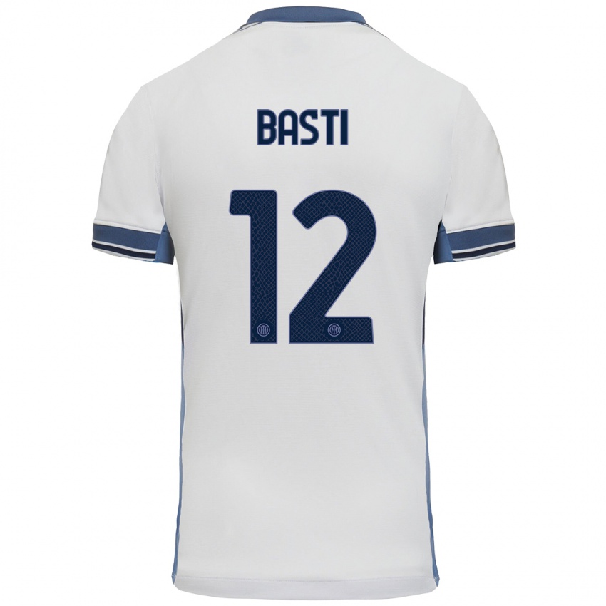 Niño Camiseta Matteo Basti #12 Blanco Gris 2ª Equipación 2024/25 La Camisa México