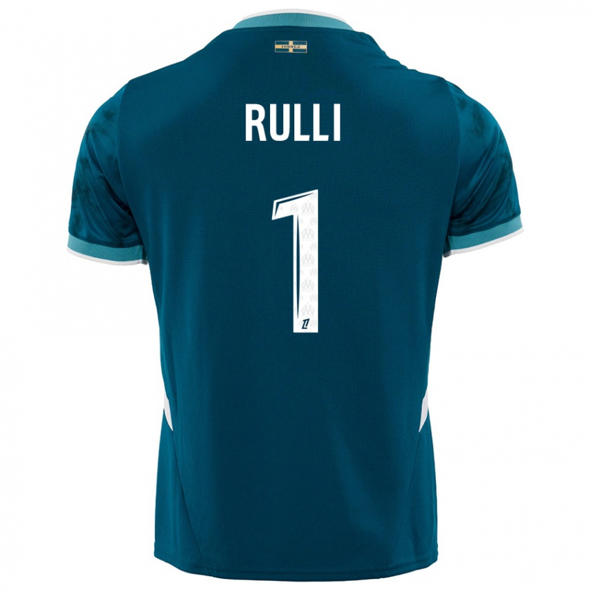 Niño Camiseta Gerónimo Rulli #1 Azul Turquesa 2ª Equipación 2024/25 La Camisa México