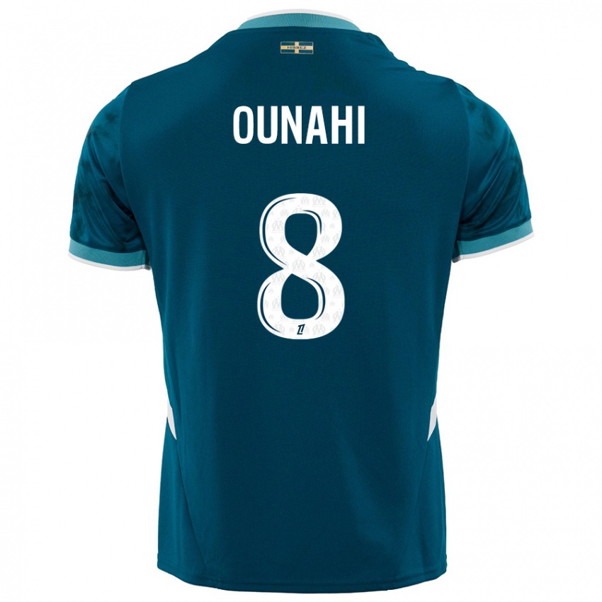 Niño Camiseta Azzedine Ounahi #8 Azul Turquesa 2ª Equipación 2024/25 La Camisa México