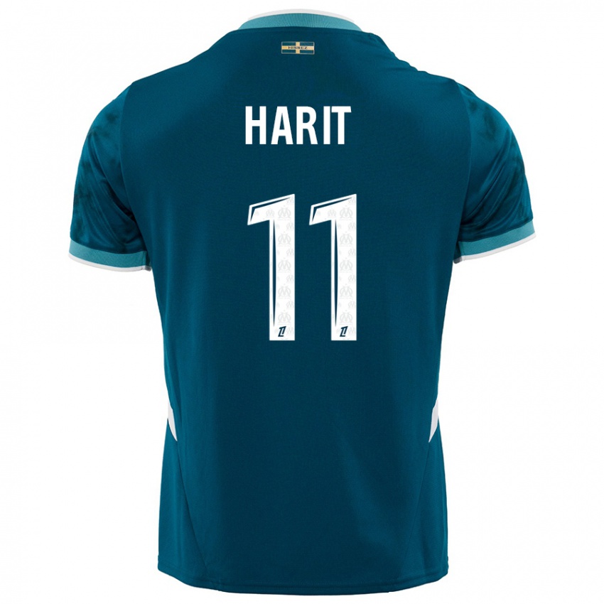 Niño Camiseta Amine Harit #11 Azul Turquesa 2ª Equipación 2024/25 La Camisa México