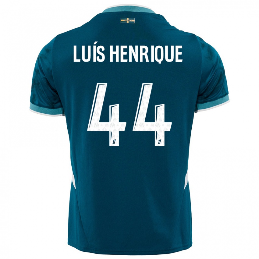 Niño Camiseta Luis Henrique #44 Azul Turquesa 2ª Equipación 2024/25 La Camisa México