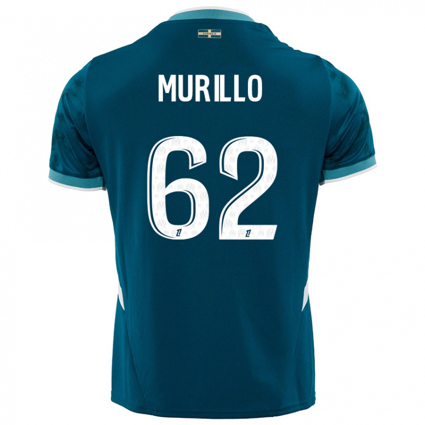 Niño Camiseta Amir Murillo #62 Azul Turquesa 2ª Equipación 2024/25 La Camisa México