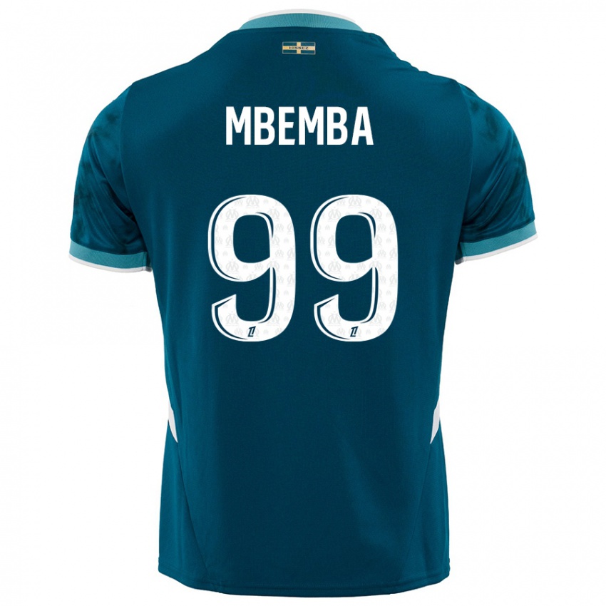 Niño Camiseta Chancel Mbemba #99 Azul Turquesa 2ª Equipación 2024/25 La Camisa México