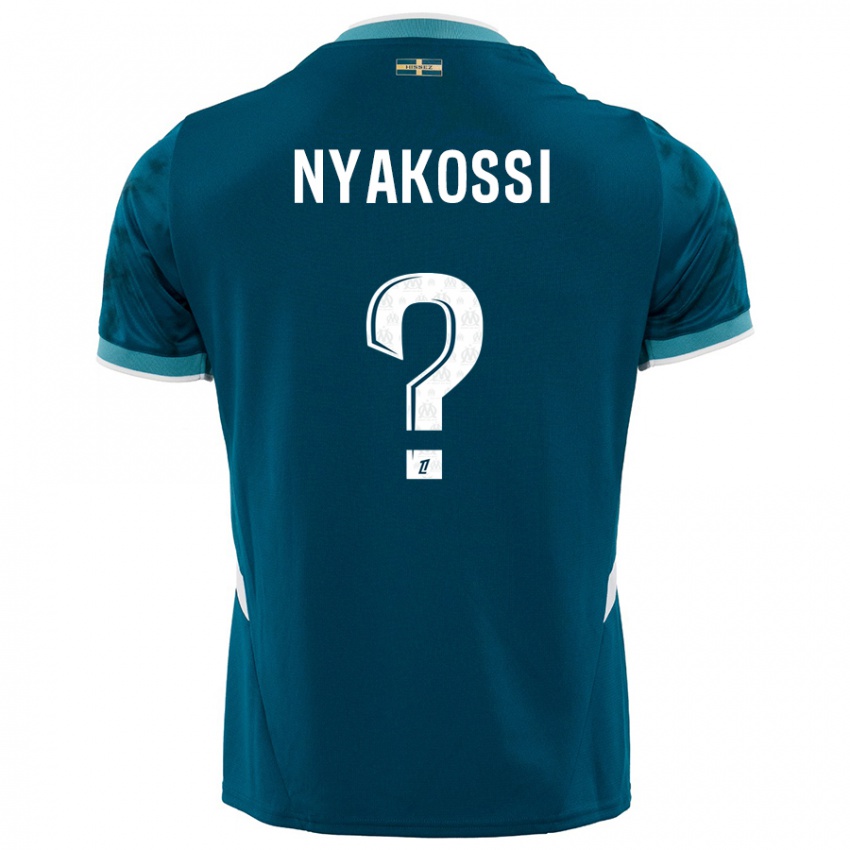 Niño Camiseta Roggerio Nyakossi #0 Azul Turquesa 2ª Equipación 2024/25 La Camisa México